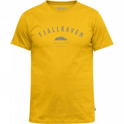 Playeras Fjallraven Trekking Equipment Hombre - Amarillo - Chile UXC048192